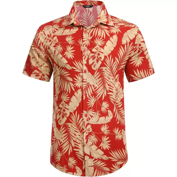 COOFANDY Men's Hawaiian Matching Set Summer Beach 2 Piece Outfits Flower Shirts and Shorts