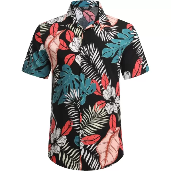 COOFANDY Men's Hawaiian Matching Set Summer Beach 2 Piece Outfits Flower Shirts and Shorts