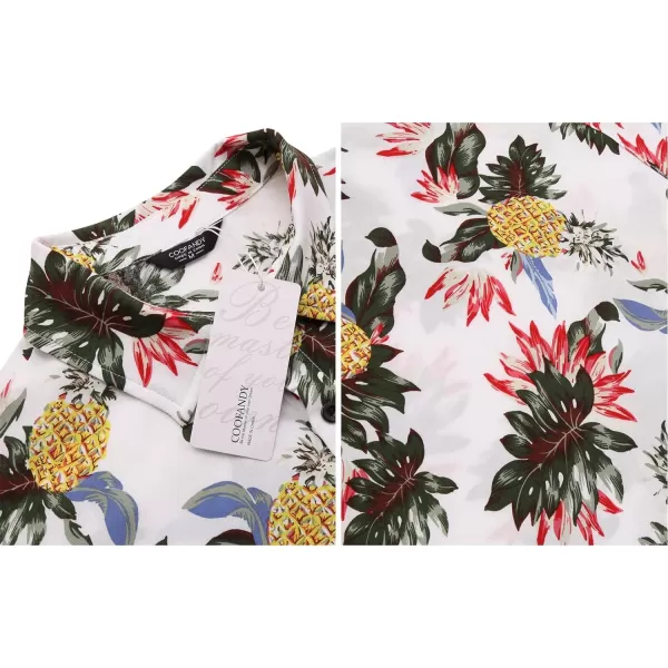 COOFANDY Men's Hawaiian Shirt Casual Short Sleeve Button Down Shirt Summer Beach Shirt