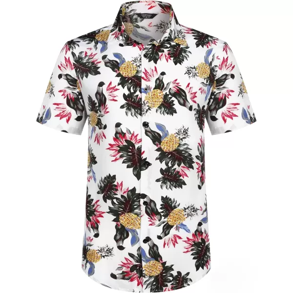 COOFANDY Men's Hawaiian Shirt Casual Short Sleeve Button Down Shirt Summer Beach Shirt