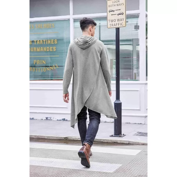 COOFANDY Men's Hooded Poncho Cape Cloak Casual Asymmetric Hem Hoodie Sweatshirts