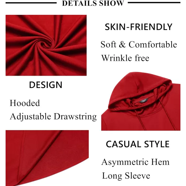 COOFANDY Men's Hooded Poncho Cape Cloak Casual Asymmetric Hem Hoodie Sweatshirts