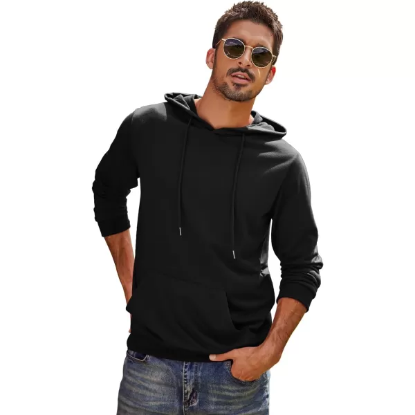 COOFANDY Men's Hooded Sweatshirts Casual Lightweight Hoodie Long Sleeve Athletic Sweatshirts with Pocket
