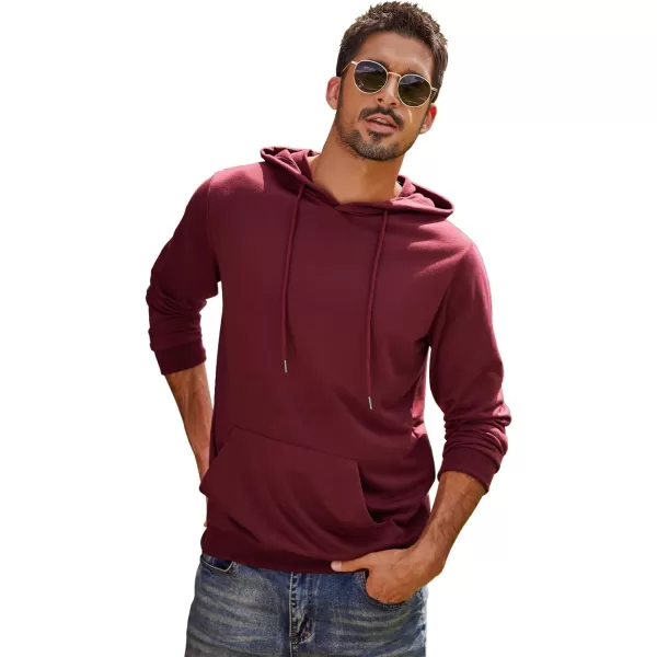 COOFANDY Men's Hooded Sweatshirts Casual Lightweight Hoodie Long Sleeve Athletic Sweatshirts with Pocket