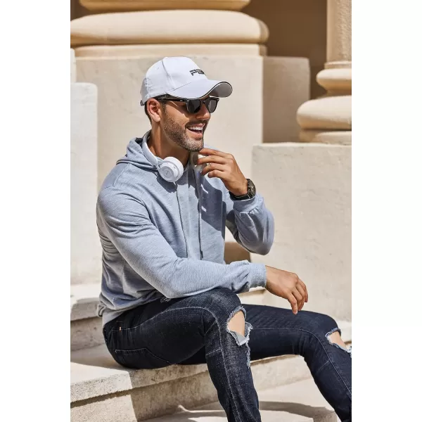 COOFANDY Men's Hooded Sweatshirts Casual Lightweight Hoodie Long Sleeve Athletic Sweatshirts with Pocket