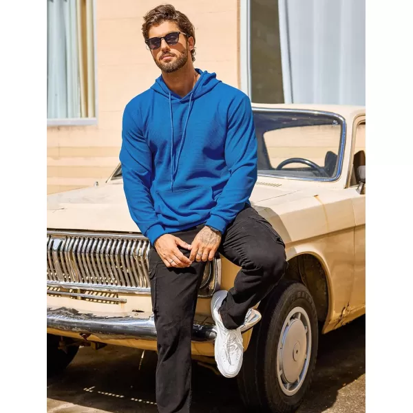 COOFANDY Men's Hooded Sweatshirts Long Sleeve Casual Pullover Hoodie Waffle Knit Sweatshirt with Pocket