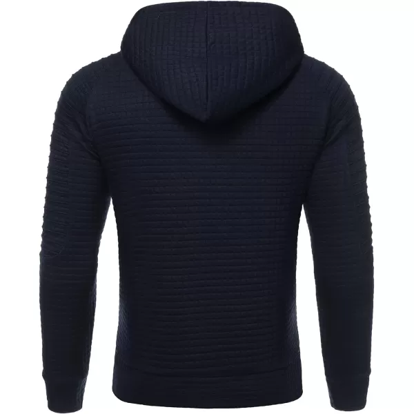 COOFANDY Mens Hoodies Pullover Casaul Long Sleeve Drawstring Waffle Knit Hooded Sweatshirt with Kanga Pocket
