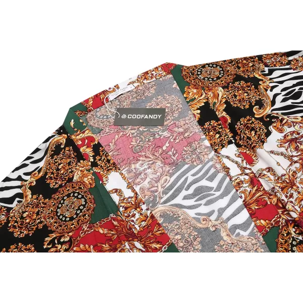 COOFANDY Men's Lightweight Kimono Robe Jacket Printed Japanese Style Bathrobes Casual Open Front Long Cardigan Coat Outwear)