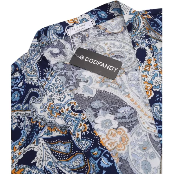 COOFANDY Men's Lightweight Kimono Robe Jacket Printed Japanese Style Bathrobes Casual Open Front Long Cardigan Coat Outwear)