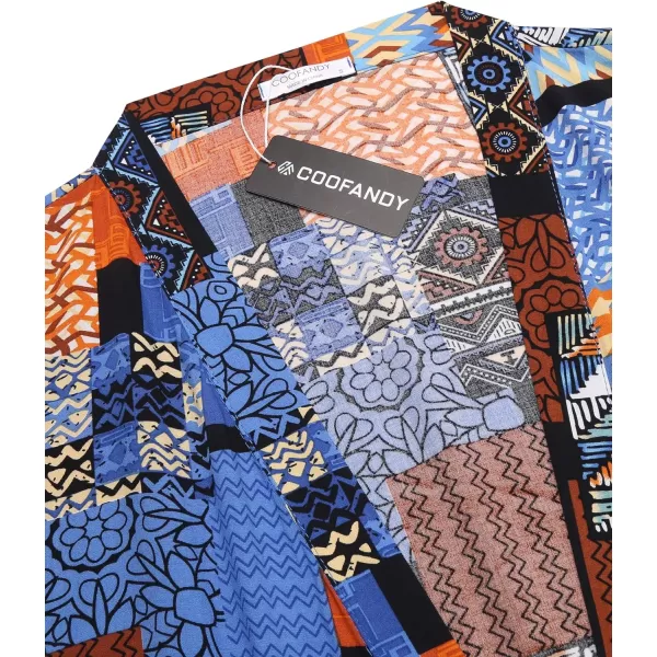 COOFANDY Men's Lightweight Kimono Robe Jacket Printed Japanese Style Bathrobes Casual Open Front Long Cardigan Coat Outwear)