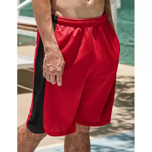 COOFANDY Mens Long Basketball Shorts Gym Athletic Workut Mesh Shorts with Pockets