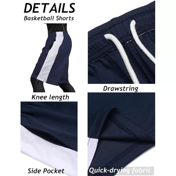 COOFANDY Mens Long Basketball Shorts Gym Athletic Workut Mesh Shorts with Pockets