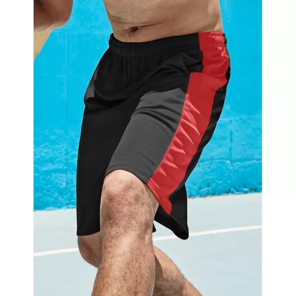 COOFANDY Mens Long Basketball Shorts Gym Athletic Workut Mesh Shorts with Pockets