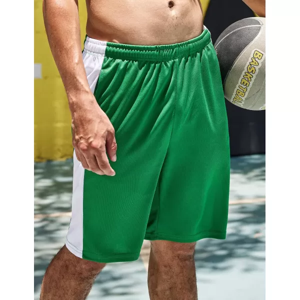 COOFANDY Mens Long Basketball Shorts Gym Athletic Workut Mesh Shorts with Pockets