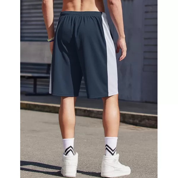 COOFANDY Mens Long Basketball Shorts Gym Athletic Workut Mesh Shorts with Pockets