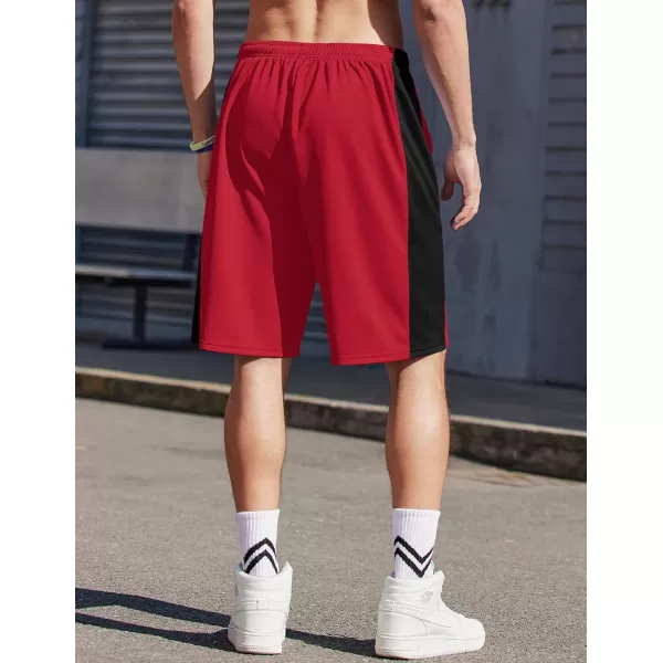 COOFANDY Mens Long Basketball Shorts Gym Athletic Workut Mesh Shorts with Pockets