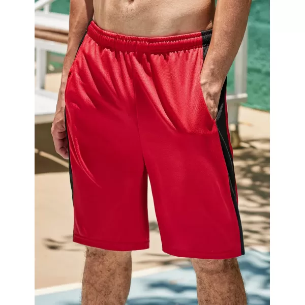COOFANDY Mens Long Basketball Shorts Gym Athletic Workut Mesh Shorts with Pockets