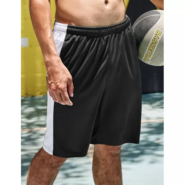 COOFANDY Mens Long Basketball Shorts Gym Athletic Workut Mesh Shorts with Pockets