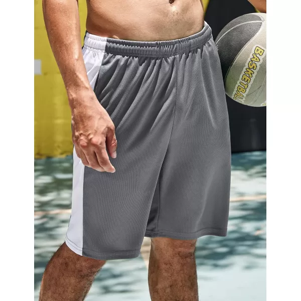 COOFANDY Mens Long Basketball Shorts Gym Athletic Workut Mesh Shorts with Pockets
