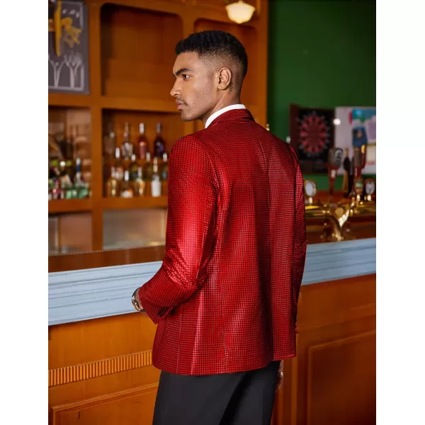 COOFANDY Mens Metallic Jacket Regular Fit Blazer Casual 70s Disco Party Sport Coat