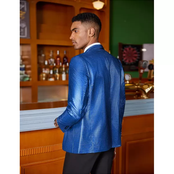 COOFANDY Mens Metallic Jacket Regular Fit Blazer Casual 70s Disco Party Sport Coat