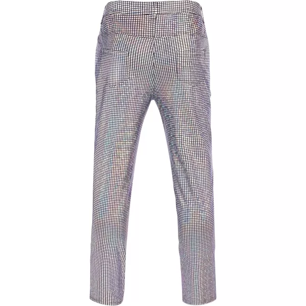 COOFANDY Mens Metallic Shiny Jeans 70‘s Party Dance Disco Nightclub Pants Straight Leg Trousers