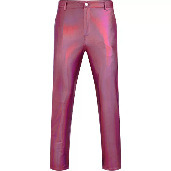 COOFANDY Mens Metallic Shiny Jeans 70‘s Party Dance Disco Nightclub Pants Straight Leg Trousers
