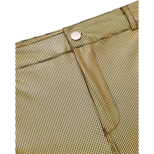 COOFANDY Mens Metallic Shiny Jeans 70‘s Party Dance Disco Nightclub Pants Straight Leg Trousers