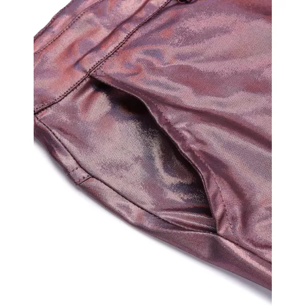 COOFANDY Mens Metallic Shiny Jeans 70‘s Party Dance Disco Nightclub Pants Straight Leg Trousers