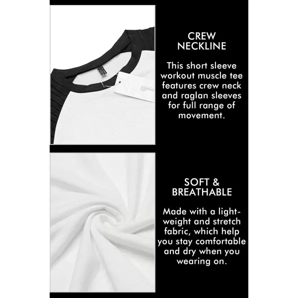 COOFANDY Men's Muscle T-Shirt Pleated Raglan Sleeve Bodybuilding Gym Tee Short Sleeve Fashion Workout Shirts Hipster Shirt)