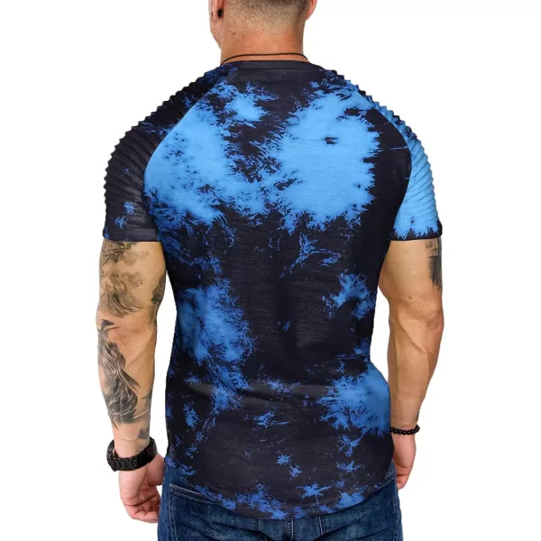 COOFANDY Men's Muscle T-Shirt Pleated Raglan Sleeve Bodybuilding Gym Tee Short Sleeve Fashion Workout Shirts Hipster Shirt)