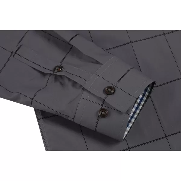 COOFANDY Mens Plaid Dress Shirt Long Sleeve Business Casual Regular Fit Button Down Shirts