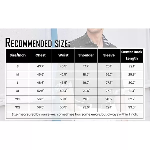 COOFANDY Mens Plaid Dress Shirt Long Sleeve Business Casual Regular Fit Button Down Shirts