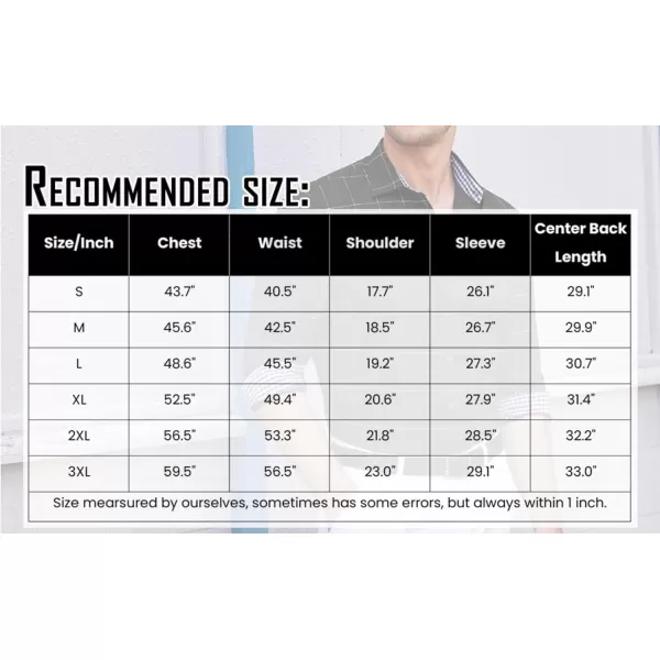 COOFANDY Mens Plaid Dress Shirt Long Sleeve Business Casual Regular Fit Button Down Shirts