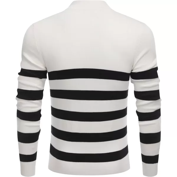 COOFANDY Men's Quarter Zip Up Sweaters Slim Fit Lightweight Mock Neck Pullover Casual Polo Sweaters