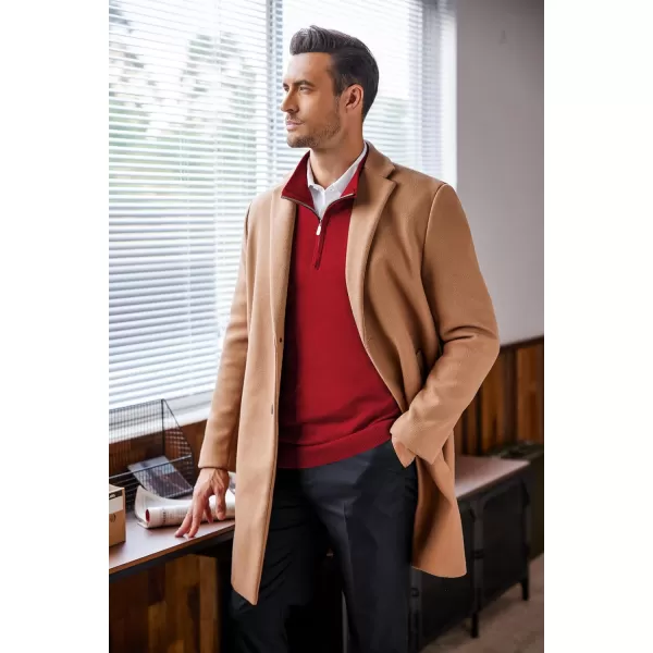 COOFANDY Men's Quarter Zip Up Sweaters Slim Fit Lightweight Mock Neck Pullover Casual Polo Sweaters