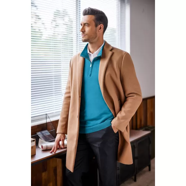 COOFANDY Men's Quarter Zip Up Sweaters Slim Fit Lightweight Mock Neck Pullover Casual Polo Sweaters