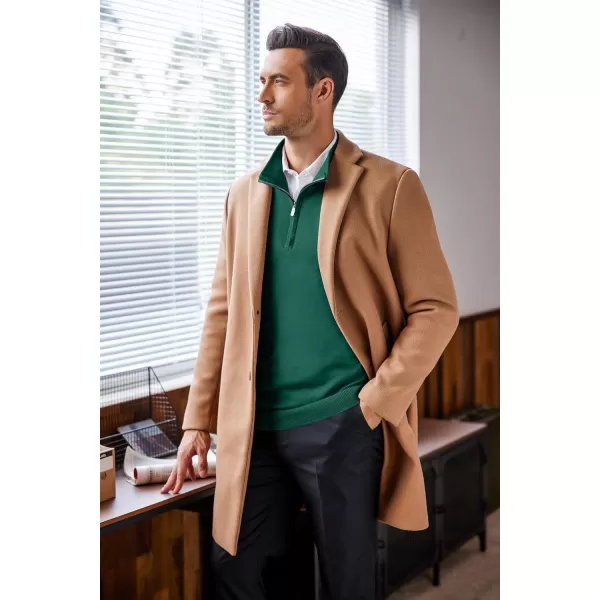 COOFANDY Men's Quarter Zip Up Sweaters Slim Fit Lightweight Mock Neck Pullover Casual Polo Sweaters