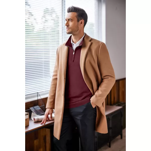 COOFANDY Men's Quarter Zip Up Sweaters Slim Fit Lightweight Mock Neck Pullover Casual Polo Sweaters