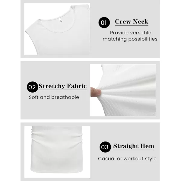 COOFANDY Men's Ribbed Knit Tank Tops Sleeveless Beach Muscle T Shirts Casual Basic Tank Shirts 2 Pack