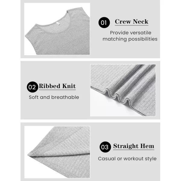 COOFANDY Men's Ribbed Knit Tank Tops Sleeveless Beach Muscle T Shirts Casual Basic Tank Shirts 2 Pack