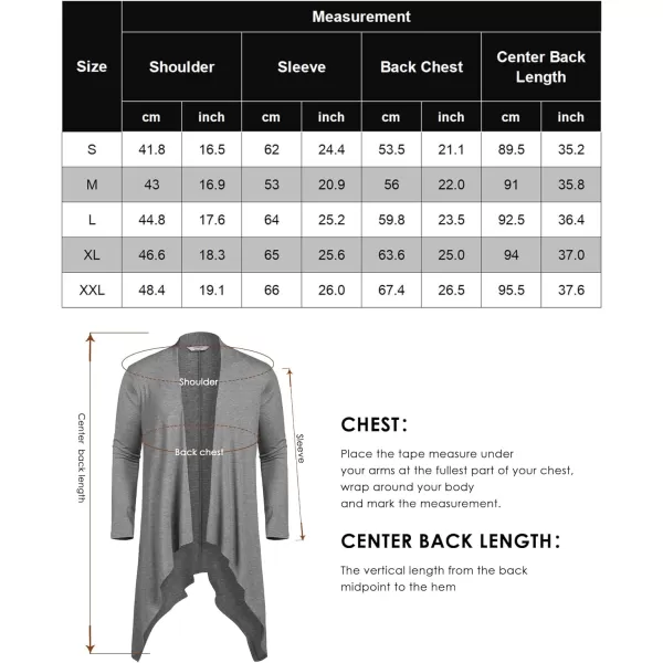 COOFANDY Men's Ruffle Shawl Collar Cardigan Long Sleeve Open Front Lightweight Long Length Drape Cape Overcoat with Pockets