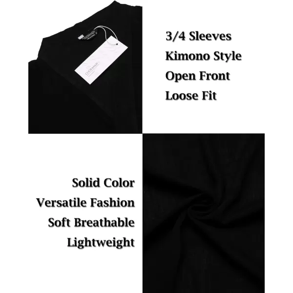 COOFANDY Men's Ruffle Shawl Collar Cotton Cardigan Long Kimono Jackets Open Front Drape Cape Coat