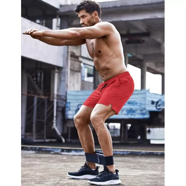 COOFANDY Men's Running Athletic Shorts 5 Inch 2 Pack Gym Workout Shorts Fitted Exercise Hiking Shorts with Zipper Pocket