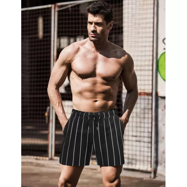 COOFANDY Men's Running Athletic Shorts 5 Inch 2 Pack Gym Workout Shorts Fitted Exercise Hiking Shorts with Zipper Pocket