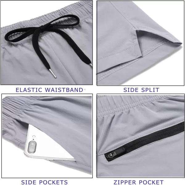 COOFANDY Men's Running Athletic Shorts 5 Inch 2 Pack Gym Workout Shorts Fitted Exercise Hiking Shorts with Zipper Pocket