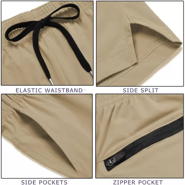 COOFANDY Men's Running Athletic Shorts 5 Inch 2 Pack Gym Workout Shorts Fitted Exercise Hiking Shorts with Zipper Pocket