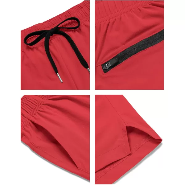 COOFANDY Men's Running Athletic Shorts 5 Inch 2 Pack Gym Workout Shorts Fitted Exercise Hiking Shorts with Zipper Pocket