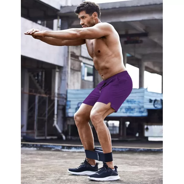 COOFANDY Men's Running Athletic Shorts 5 Inch 2 Pack Gym Workout Shorts Fitted Exercise Hiking Shorts with Zipper Pocket