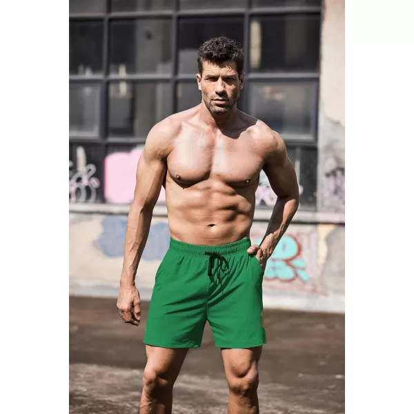 COOFANDY Men's Running Athletic Shorts 5 Inch 2 Pack Gym Workout Shorts Fitted Exercise Hiking Shorts with Zipper Pocket